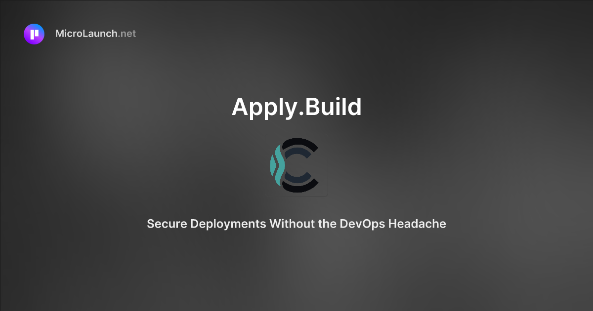 Apply.Build is now on Microlaunch