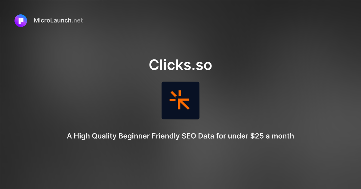 Clicks.so is now on Microlaunch