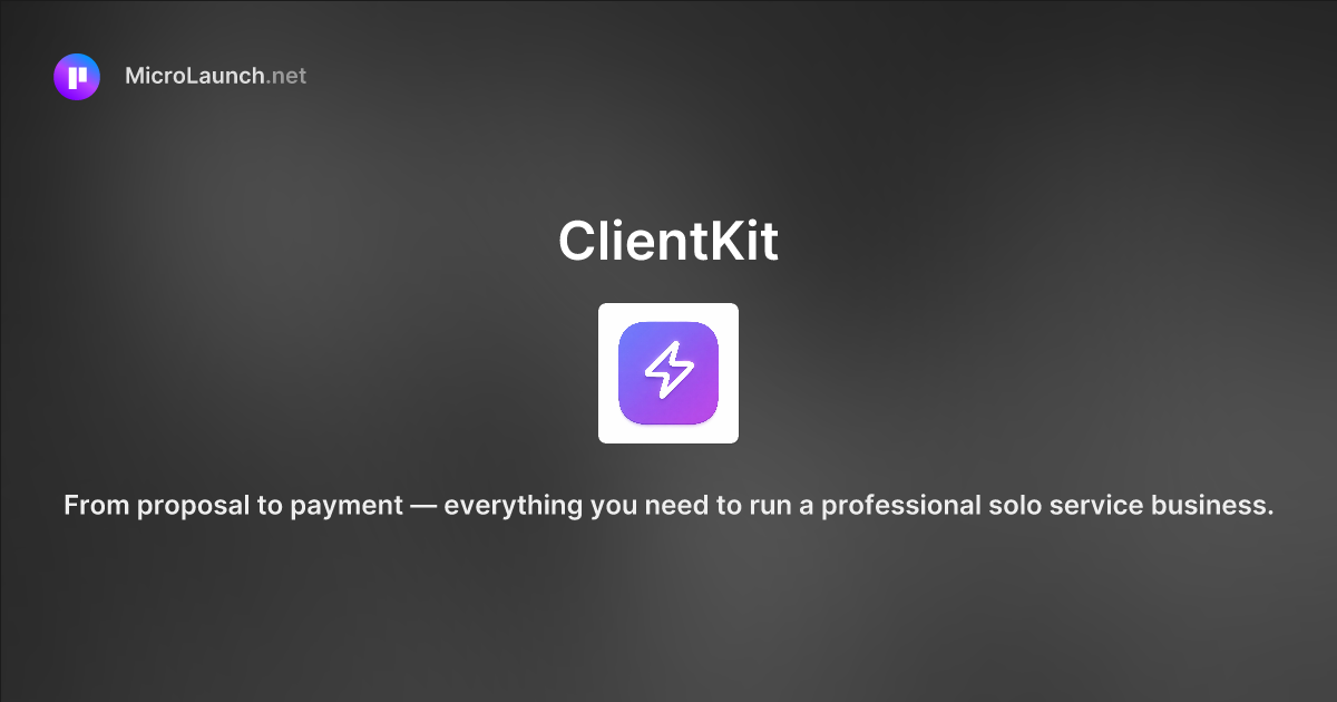 ClientKit is now on Microlaunch