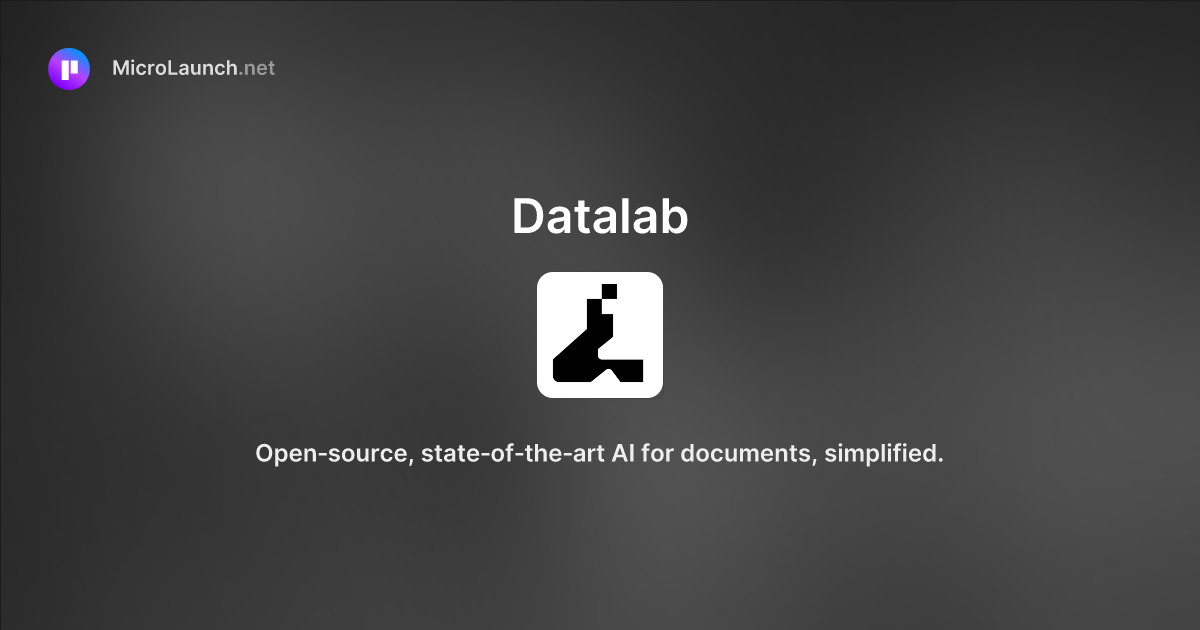 Datalab is now on Microlaunch