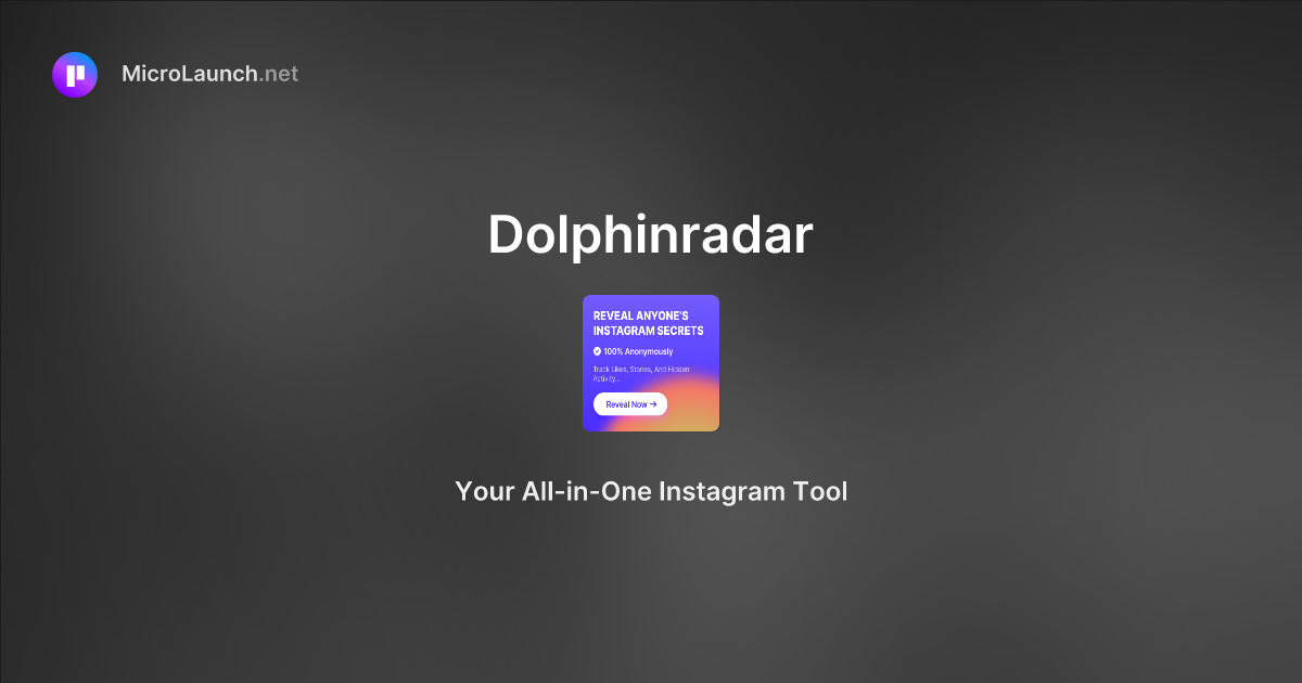 Dolphinradar is now on Microlaunch