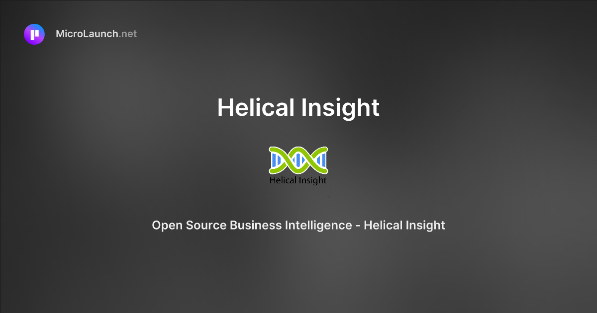 Helical Insight is now on Microlaunch