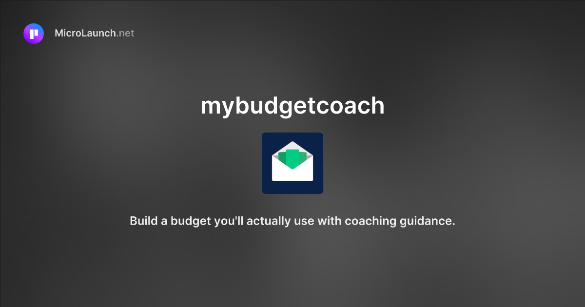 Mybudgetcoach is now on Microlaunch