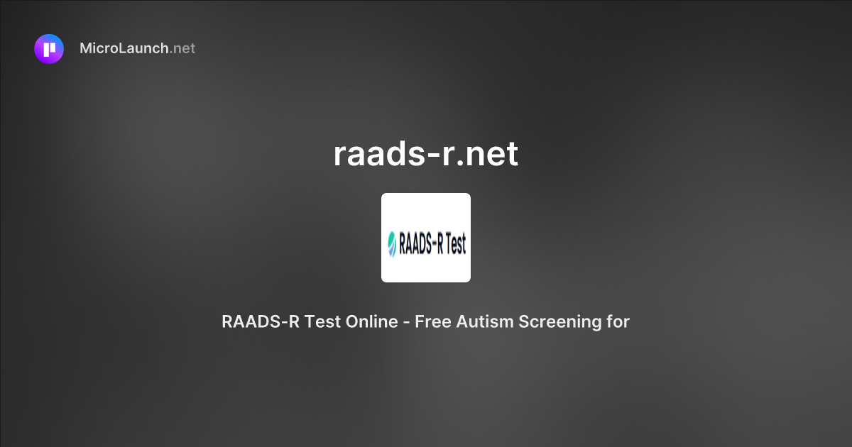 Raads-r.net is now on Microlaunch