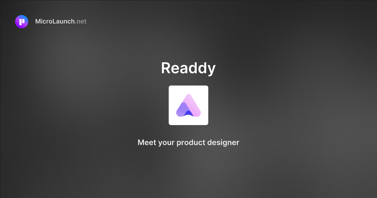 Readdy is now on Microlaunch