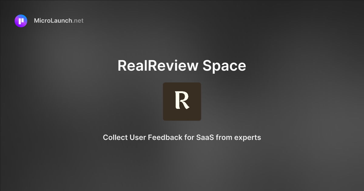 RealReview Space is now on Microlaunch