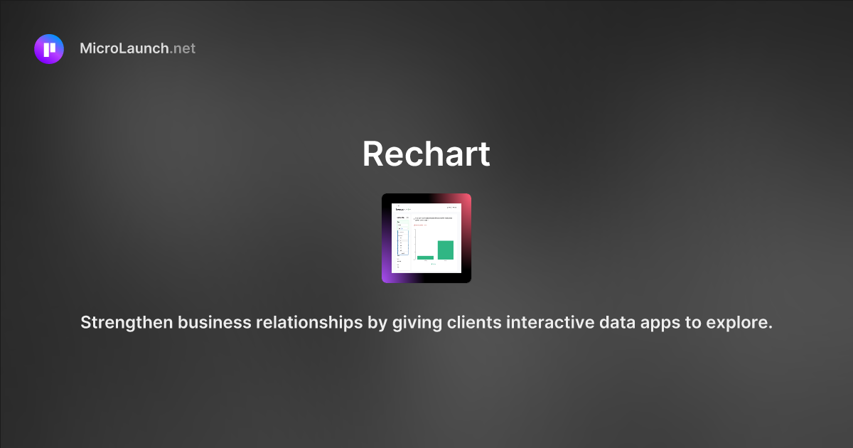 Rechart is now on Microlaunch