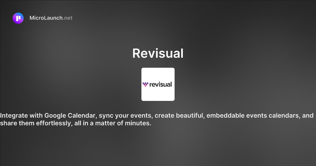 Revisual is now on Microlaunch