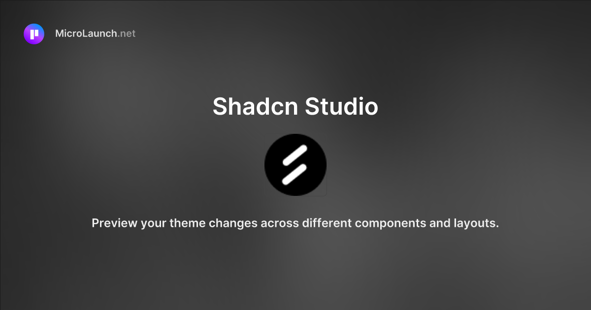 Shadcn Studio is now on Microlaunch