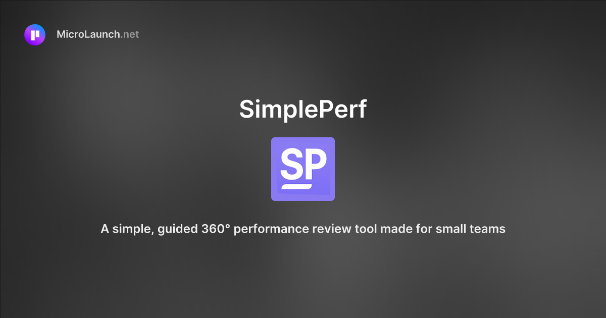 SimplePerf is now on Microlaunch