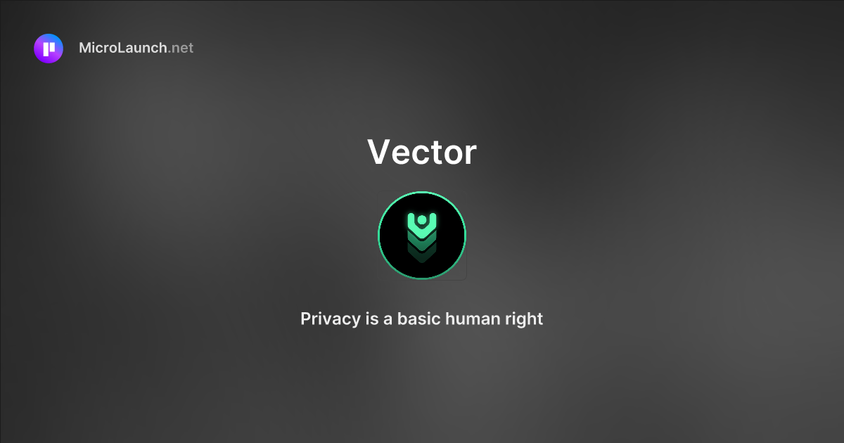 Vector is now on Microlaunch