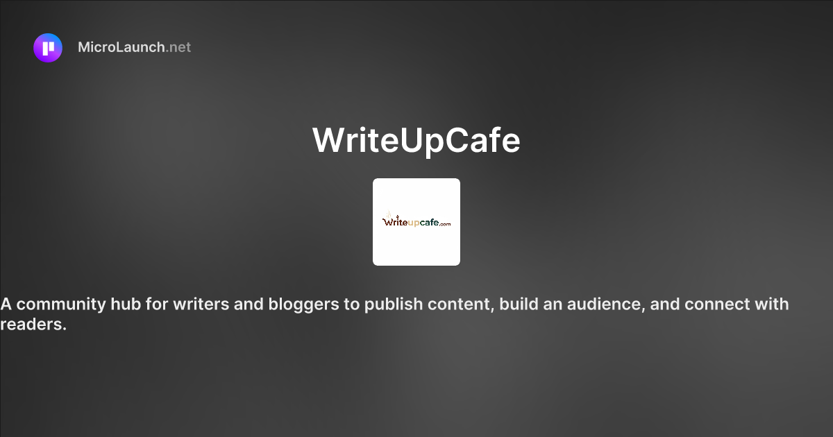 WriteUpCafe is now on Microlaunch